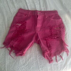New without tags distressed frayed shorts